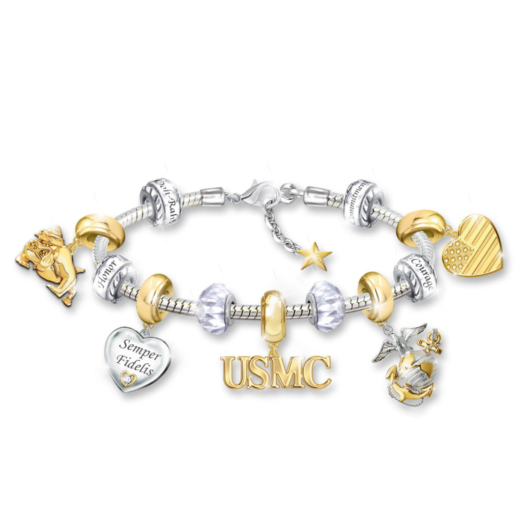 Pride of USMC Charm Bracelet