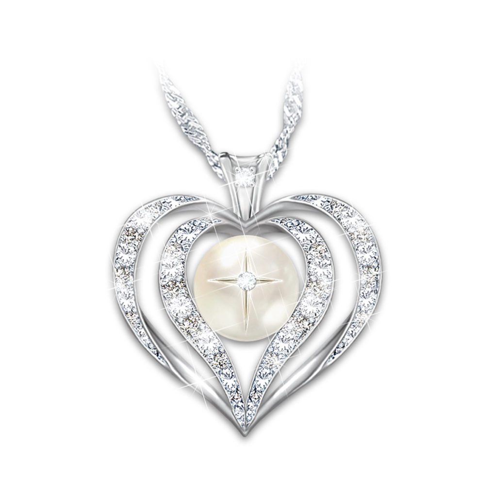 Wisdom of Faith Topaz and Diamond Pendant Necklace