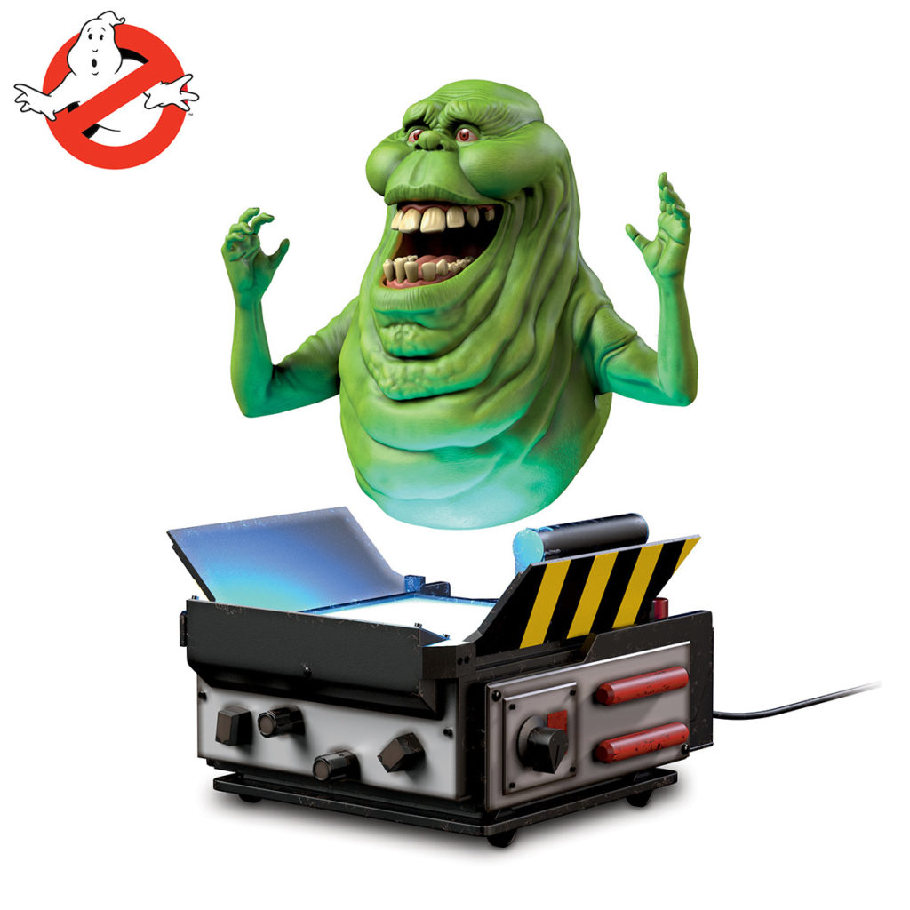 Ghostbusters Levitating Slimer Ghost Trap Sculpture