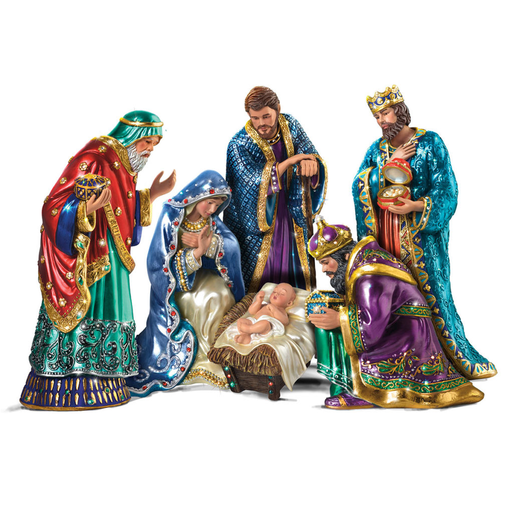 The Jeweled Nativity Figurine Set