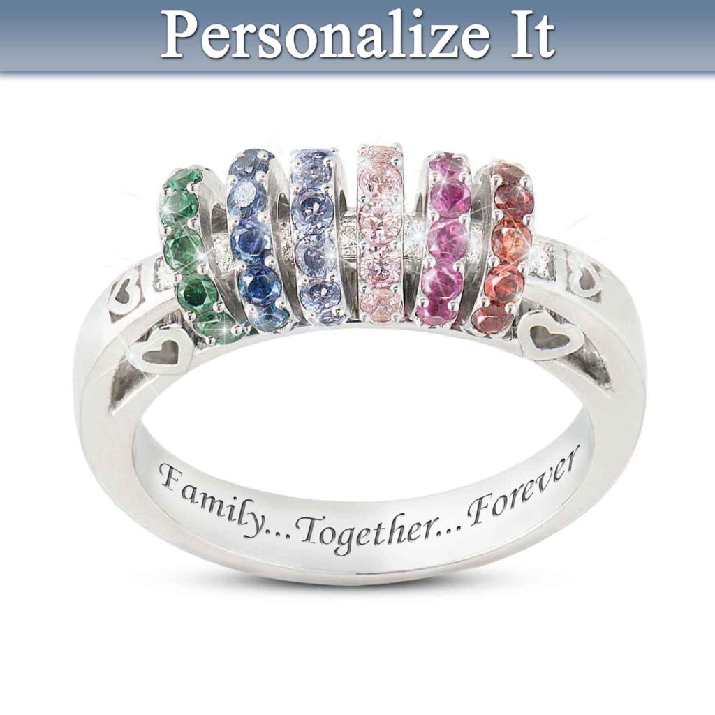 Family Together Forever Personalized Ring