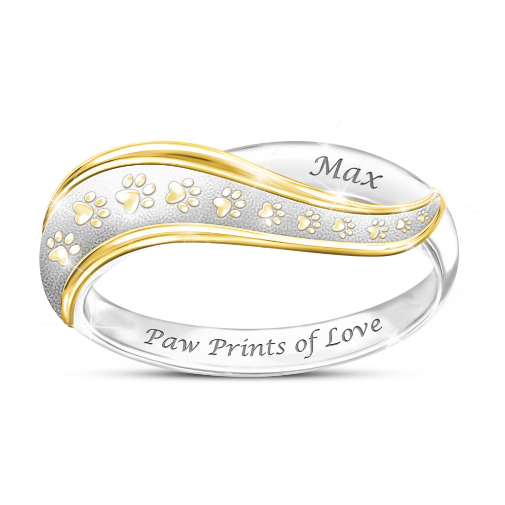 Paw Prints Of Love Personalized Ring