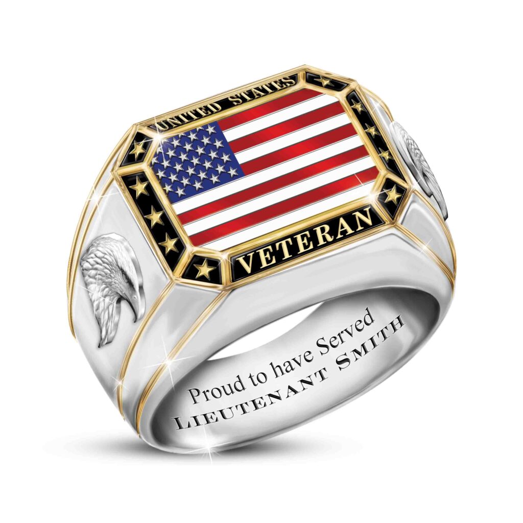 United States Veteran Personalized Ring