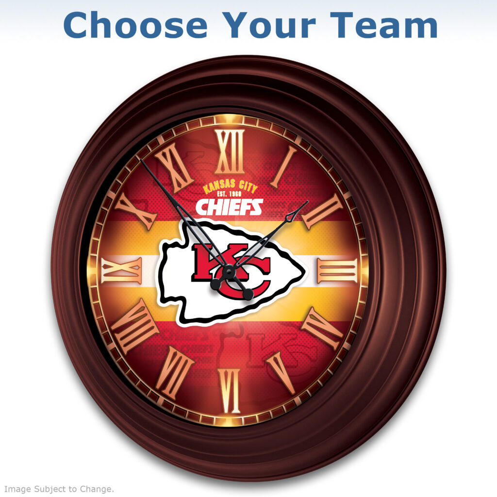 NFL Illuminated Atomic Wall Clock