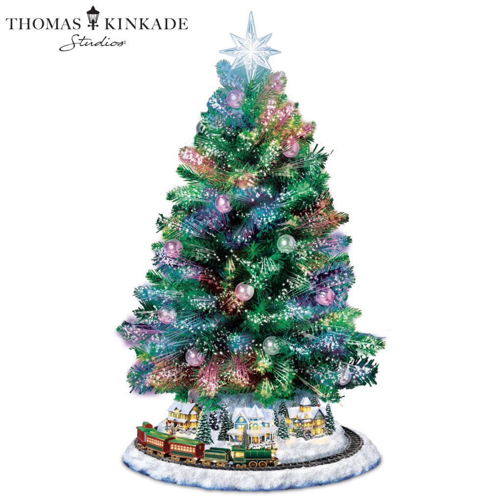 Thomas Kinkade Holiday Sparkle Tabletop Christmas Tree