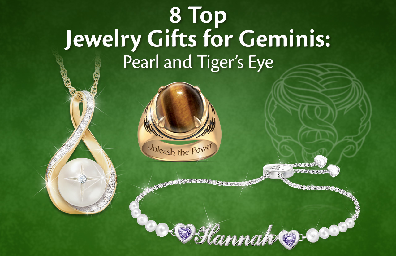 Top 8 Jewelry Gifts for Geminis: Pearl and Tiger’s Eye