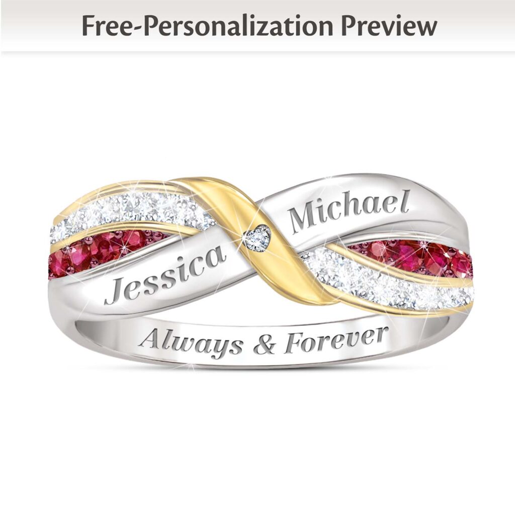 Our Love Forever Personalized Ring