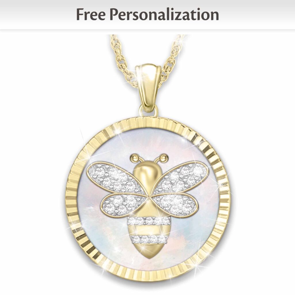 Bee-lieve In Yourself Personalized Pendant Necklace