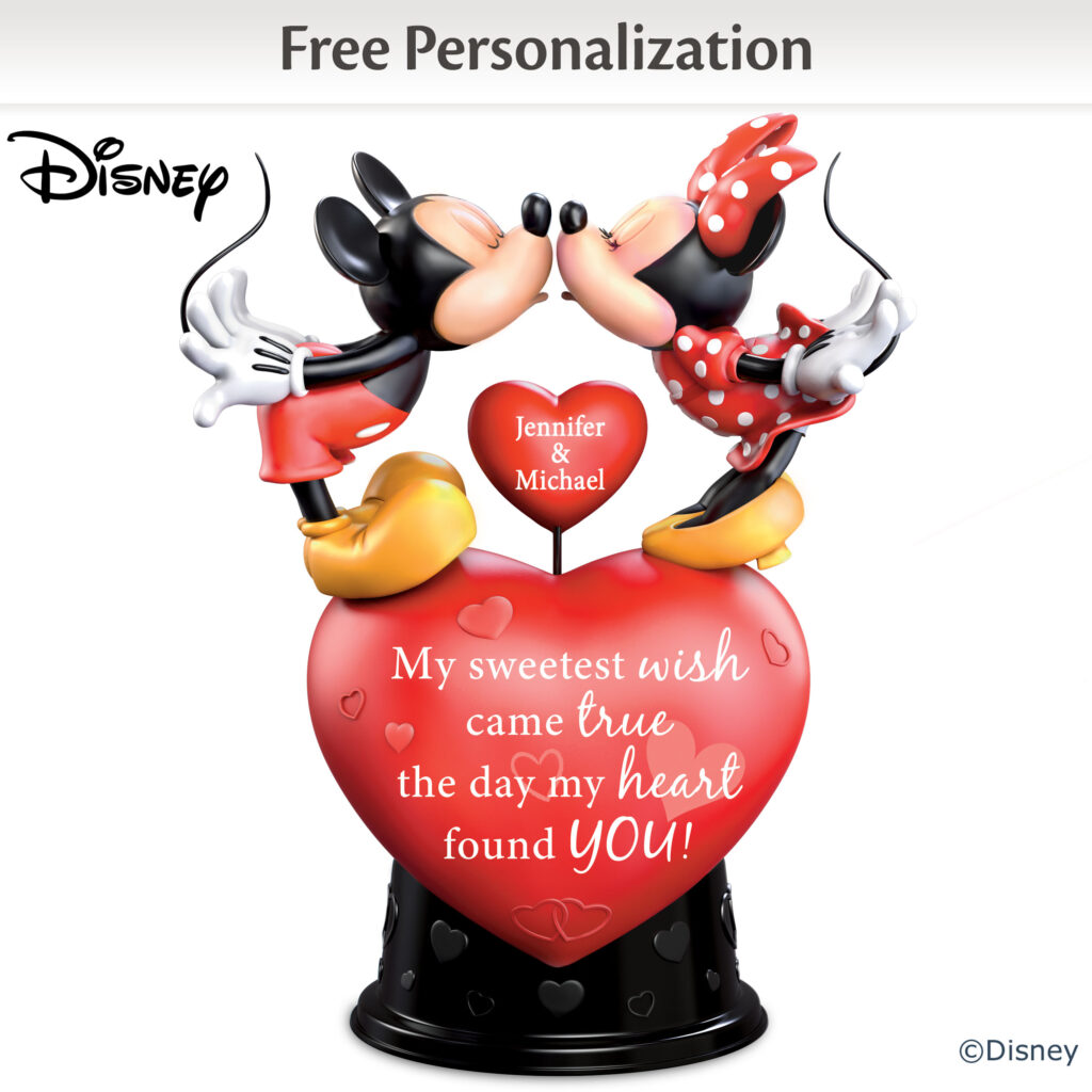 Disney Mickey Mouse and Minnie Mouse Personalized Figurine