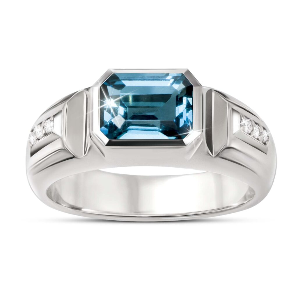 Gentleman's Choice Topaz and Diamond Ring