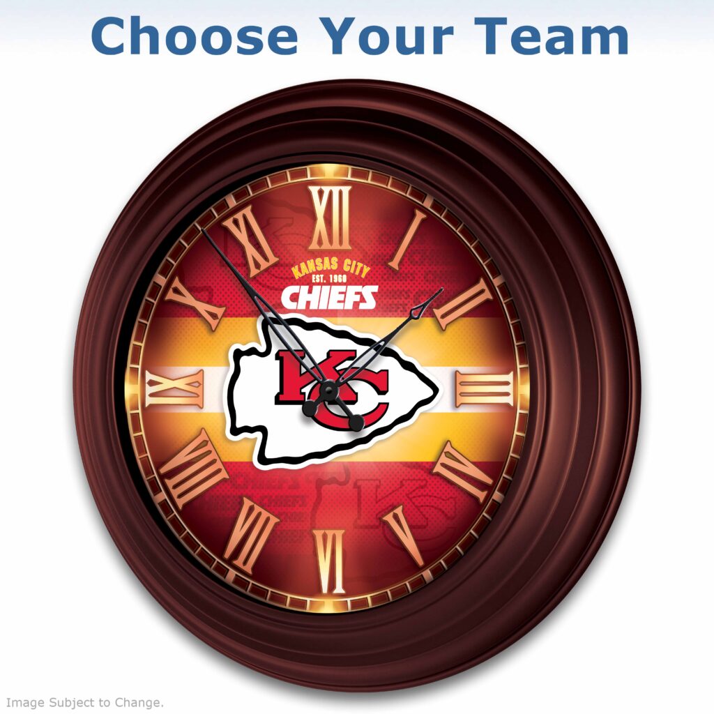 NFL Wall Clock Choose Your Team