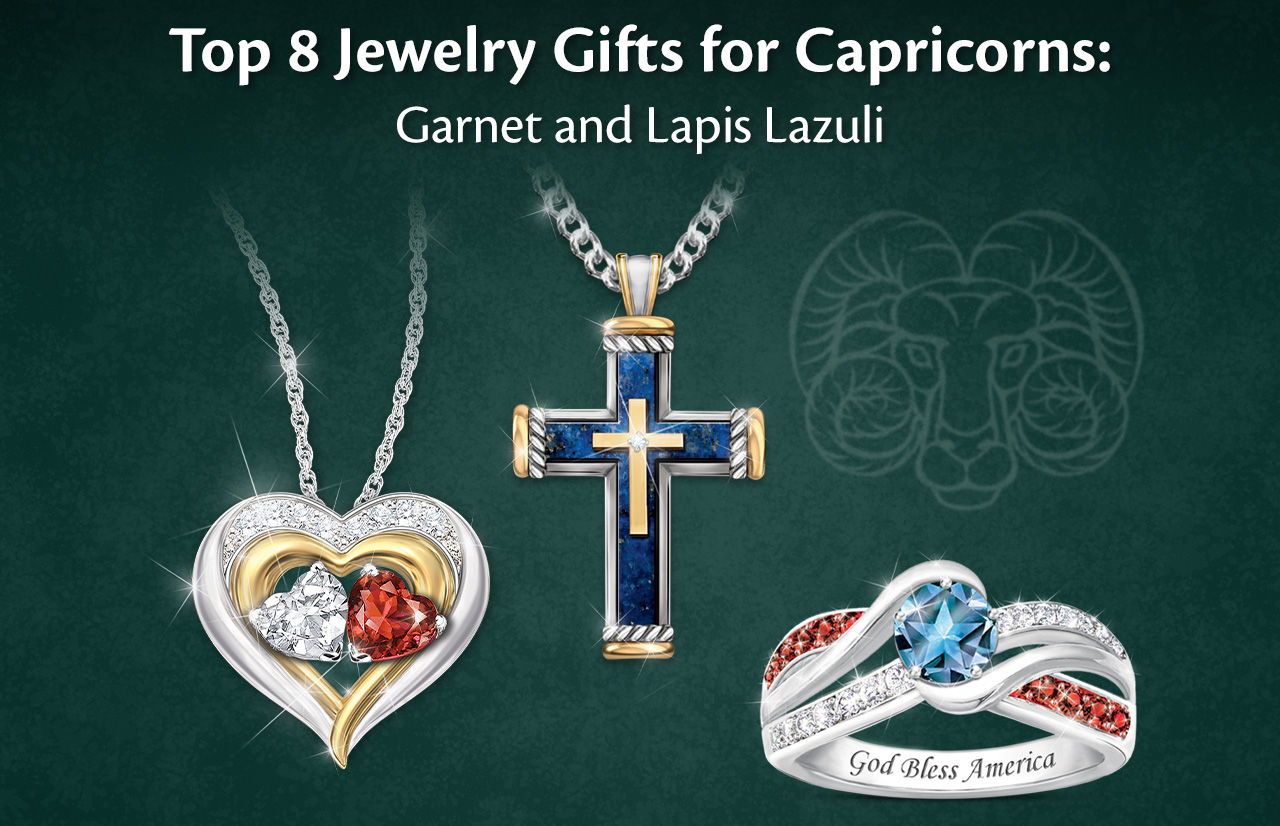 Top 8 Jewelry Gifts for Capricorns: Garnet and Lapis Lazuli