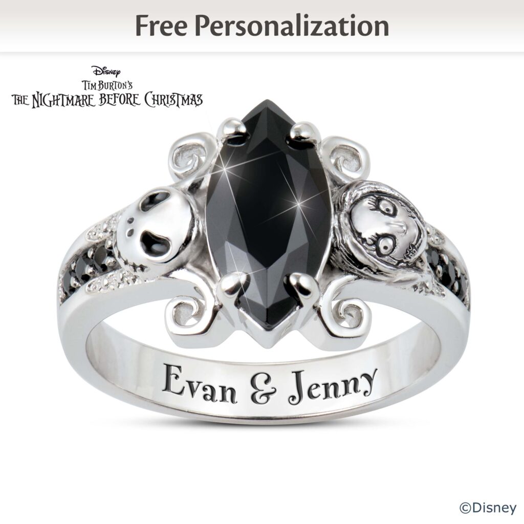 Disney Tim Burton's The Nightmare Before Christmas True Love Never Dies Personalized Ring