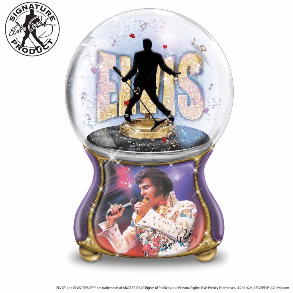 Elvis Burning Love Glitter Globe Collection