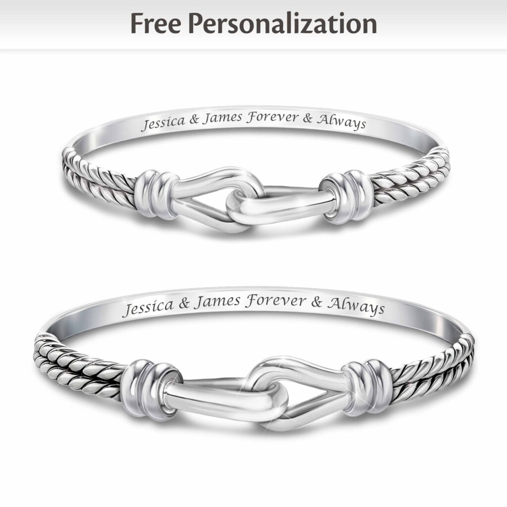 His & Hers Unbreakable Love Personalized Bracelet Set