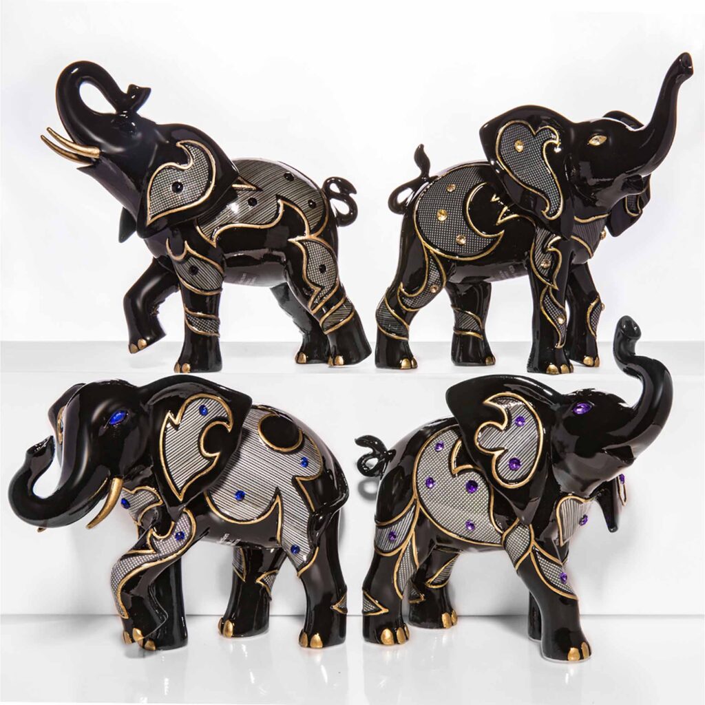 Empowering Crystal Elegance Elephant Figurine Collection