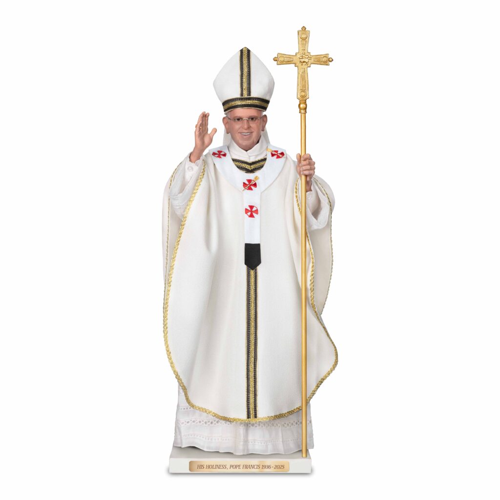 His Holiness Remembered Pope Francis Portrait Figure