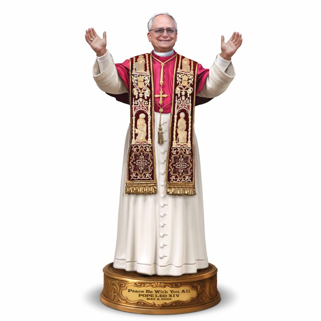 Pope Leo XIV, First American Pope Sculpture