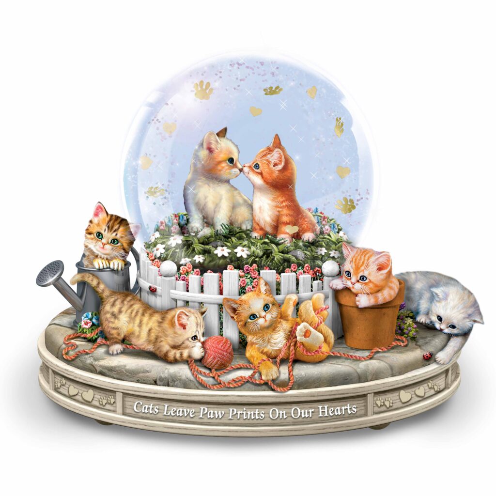 Paws-itively Precious Musical Glitter Globe