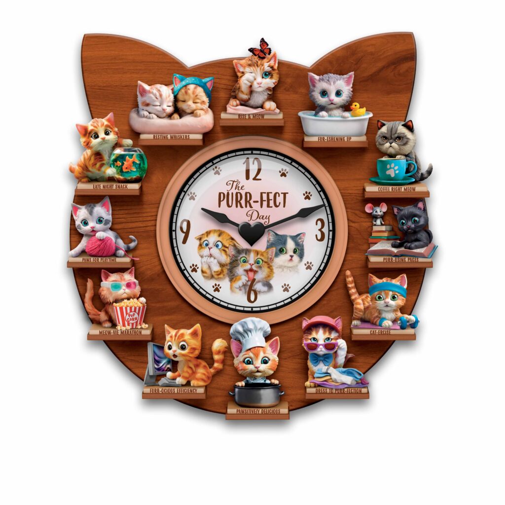 The Purr-fect Day Clock Collection