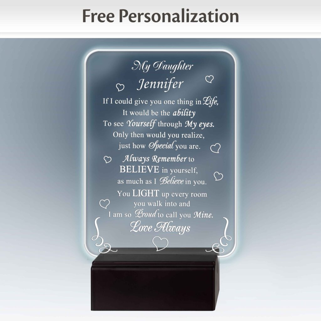 Daughter, Light of My Life Personalized Sculpture