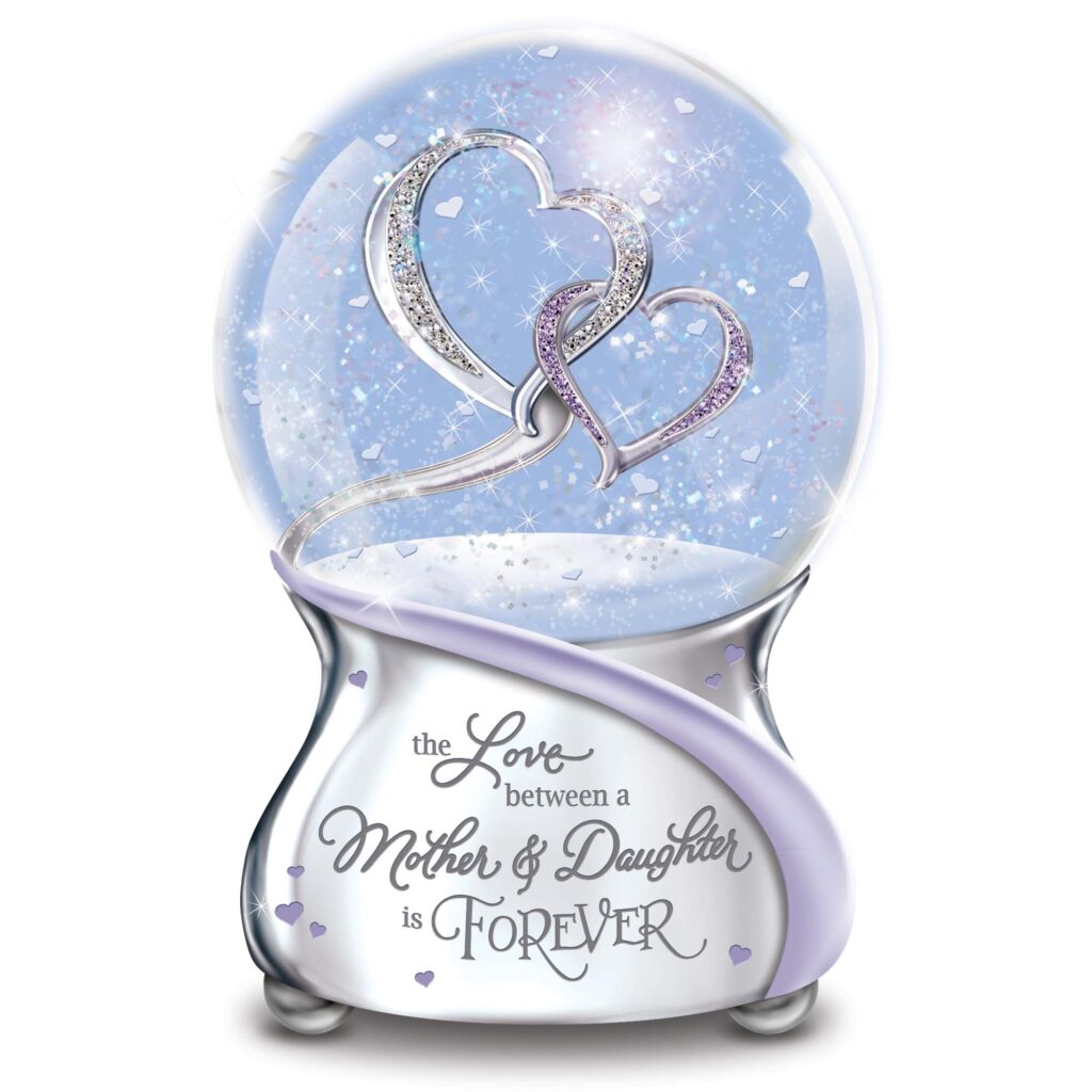 The Love Between and Mother and Daughter Glitter Globe